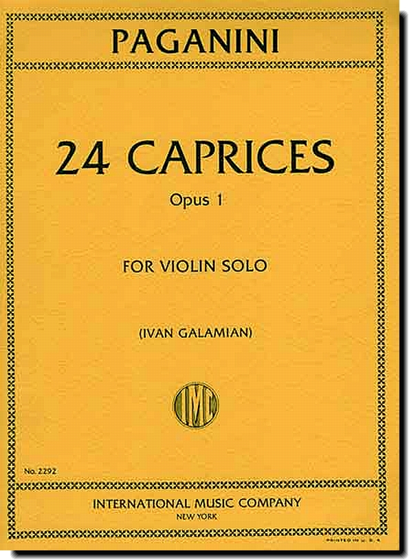 Paganini, 24 Caprices, Op. 1 (Galamian)